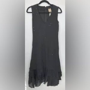 Pascal Millet Black Sequins Sleeveless Dress
